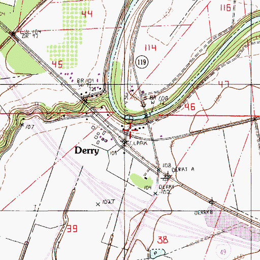 Topographic Map of Saint MArys Church (historical), LA
