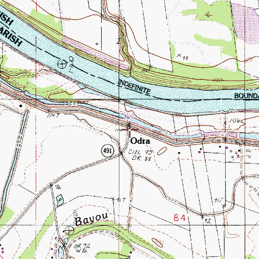 Topographic Map of Salt School (historical), LA