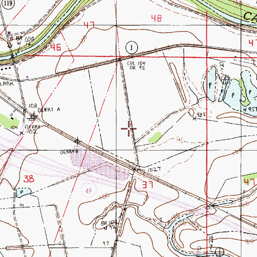 Topographic Map of Shallow Lake (historical), LA