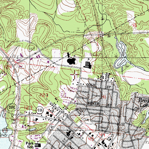 Topographic Map of Sudbury park, LA