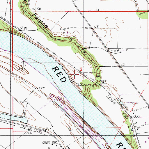 Topographic Map of Tiger Island Church (historical), LA