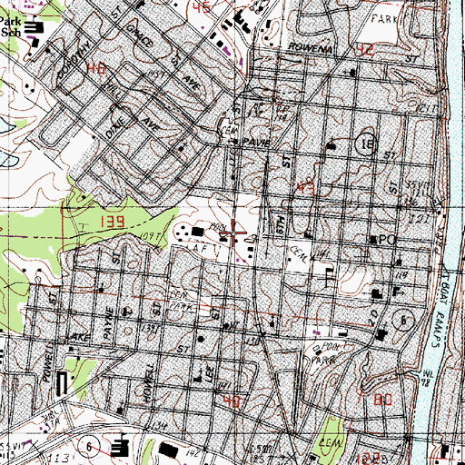 Topographic Map of Westside Fire Station, LA