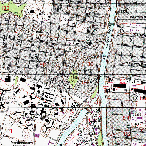 Topographic Map of American Cemetery, LA