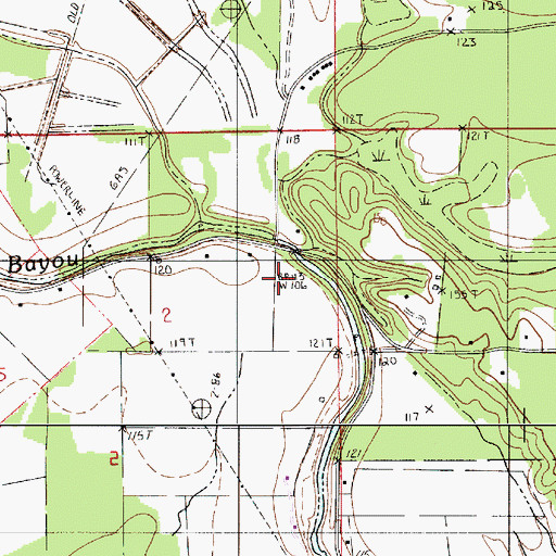 Topographic Map of Caspari (historical), LA