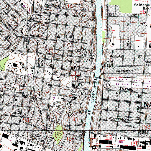 Topographic Map of Natchitoches Fire Department, LA