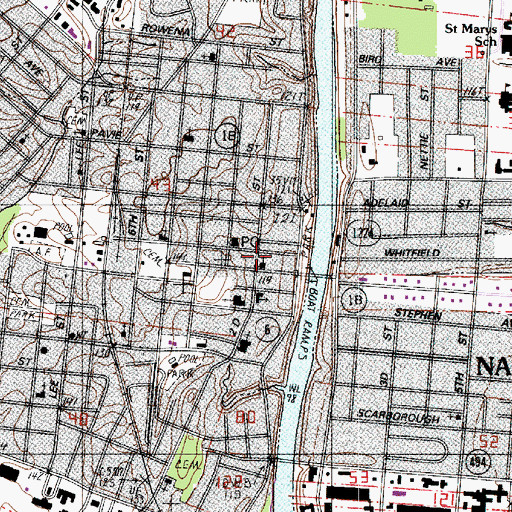 Topographic Map of Church of the Immaculate Conception, LA
