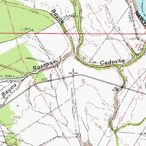 Topographic Map of Cockfield School (historical), LA