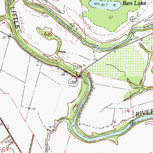 Topographic Map of Cognac (historical), LA