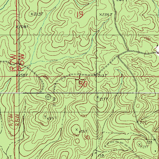 Topographic Map of Creston Gas Field, LA
