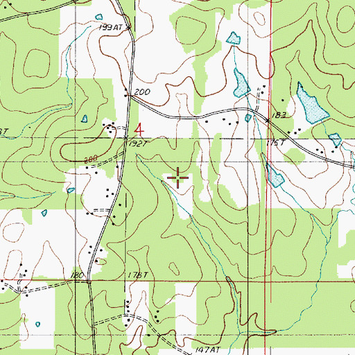 Topographic Map of Demery Creek Gas Field, LA