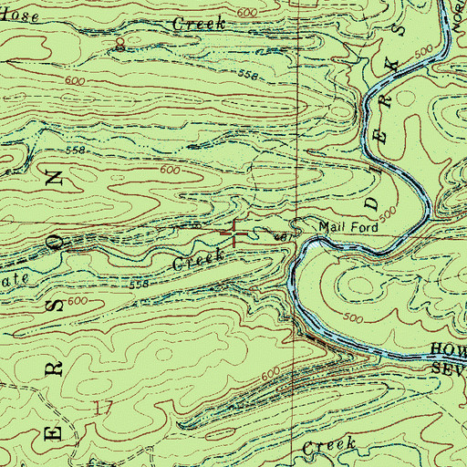 Topographic Map of Slate Creek, AR