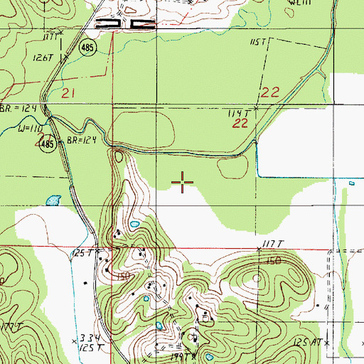 Topographic Map of Fish Pond Bottom, LA