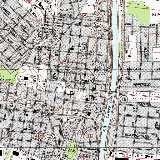Topographic Map of Fort Claiborne (historical), LA