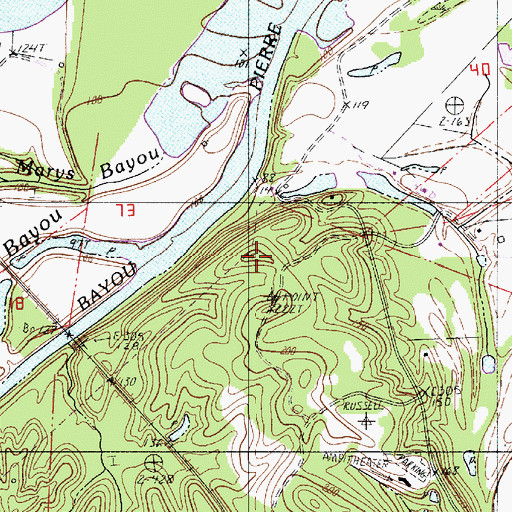 Topographic Map of Fort Selden (historical), LA