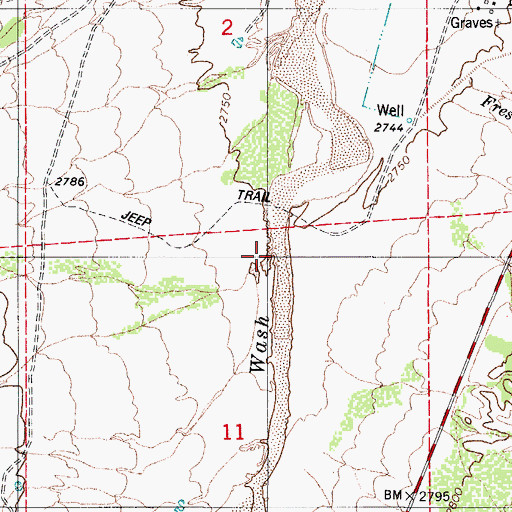 Topographic Map of Alambre Wash, AZ