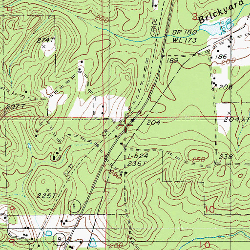Topographic Map of Harpes Spur (historical), LA