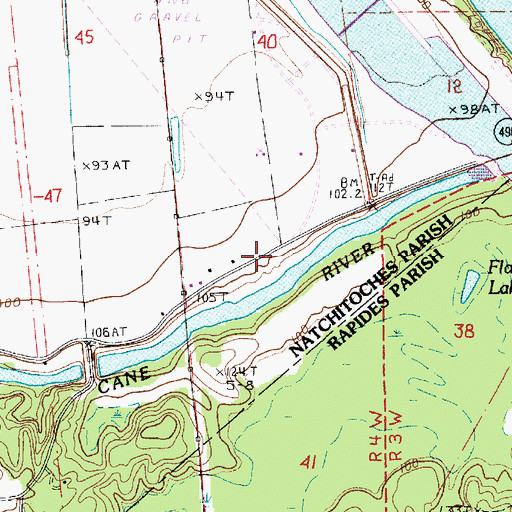 Topographic Map of Hutnance School (historical), LA