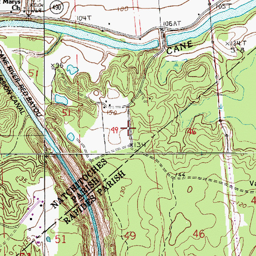 Topographic Map of Jarrett School (historical), LA