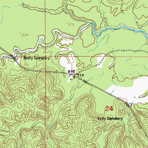 Topographic Map of Kile, LA