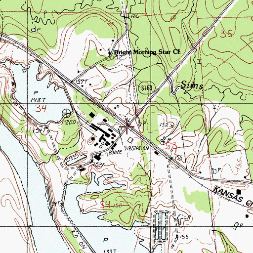 Topographic Map of Kraft, LA