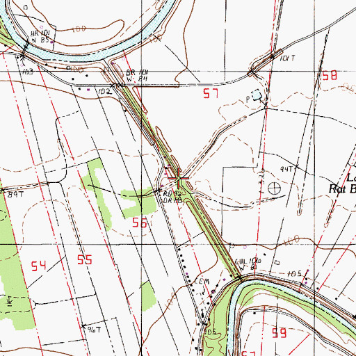 Topographic Map of Little River Canal, LA