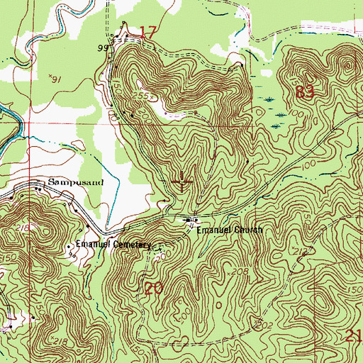 Topographic Map of Manuel School (historical), LA