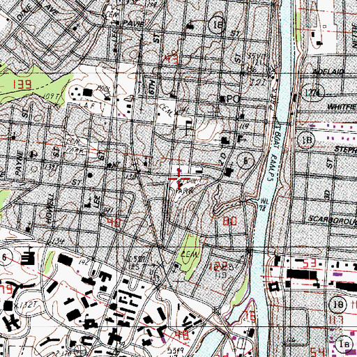 Topographic Map of Natchitoches City Park, LA