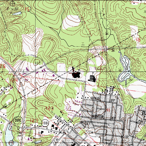 Topographic Map of Natchitoches Central High School Annex, LA