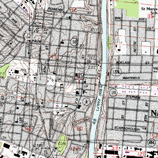 Topographic Map of Natchitoches Parish Courthouse, LA