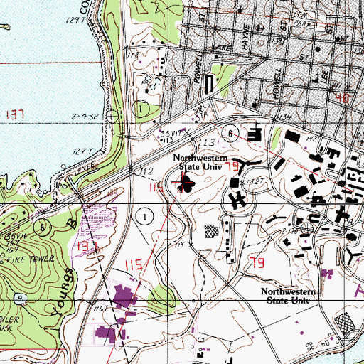 Topographic Map of N.S.U. ELEMENTARY LAB SCHOOL, LA