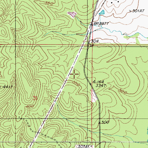 Topographic Map of Arcardia Gas Field, LA