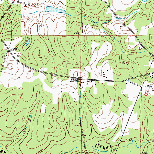 Topographic Map of Armistead, LA