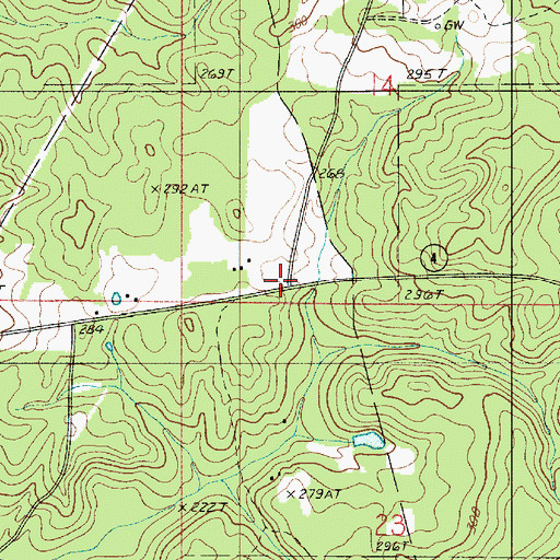 Topographic Map of Bryan (historical), LA