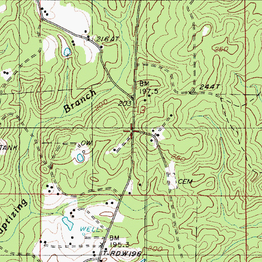 Topographic Map of Carolina, LA