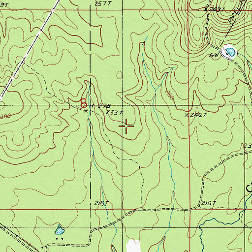 Topographic Map of Castor Gas Field, LA