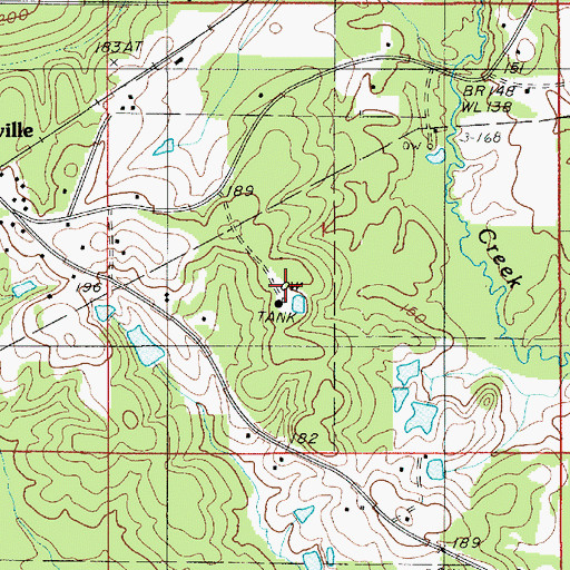 Topographic Map of Danville Gas Field, LA