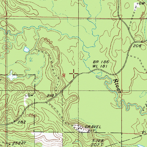 Topographic Map of Driscoll Gas Field, LA