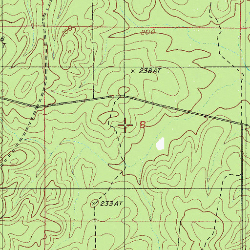 Topographic Map of Liberty Hill Gas Field, LA