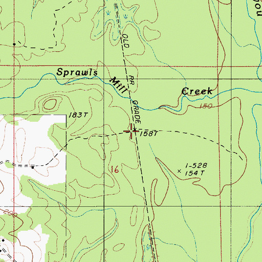 Topographic Map of Newman (historical), LA