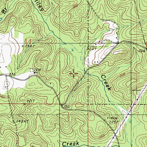 Topographic Map of Pine Grove, LA