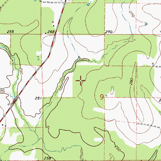 Topographic Map of Ringgold Gas Field, LA