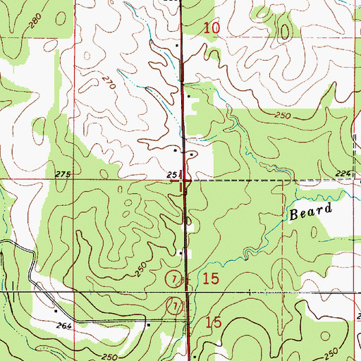 Topographic Map of Thomas (historical), LA