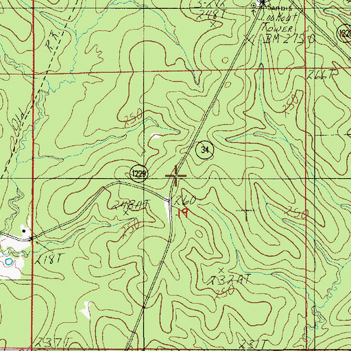 Topographic Map of Atlanta Gas Field, LA