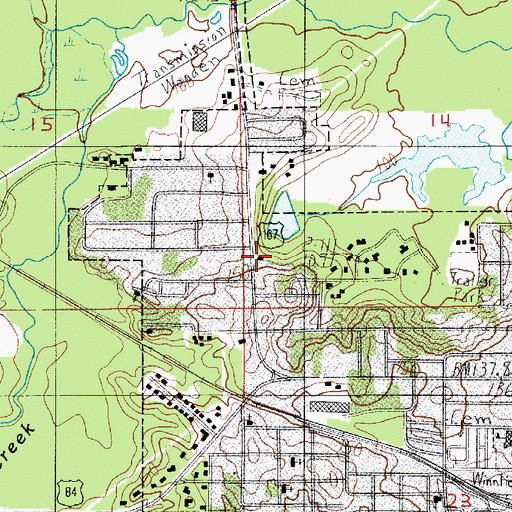 Topographic Map of Autumn Leaves Nursing Homes, LA