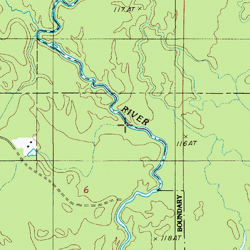 Topographic Map of Boggy Creek, LA