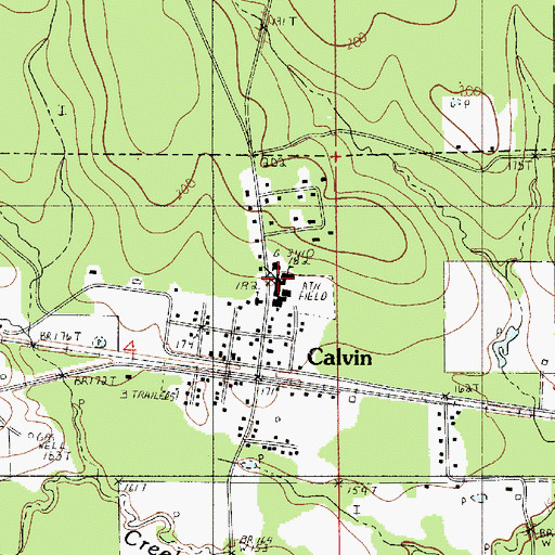 Topographic Map of Calvin High School, LA