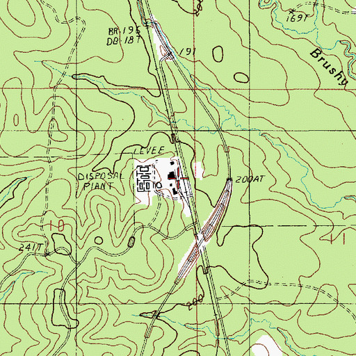 Topographic Map of Chembond Spur, LA