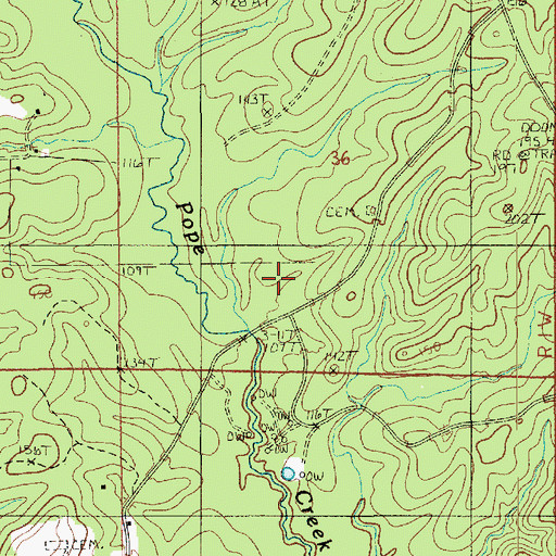 Topographic Map of Curry Oil Field, LA