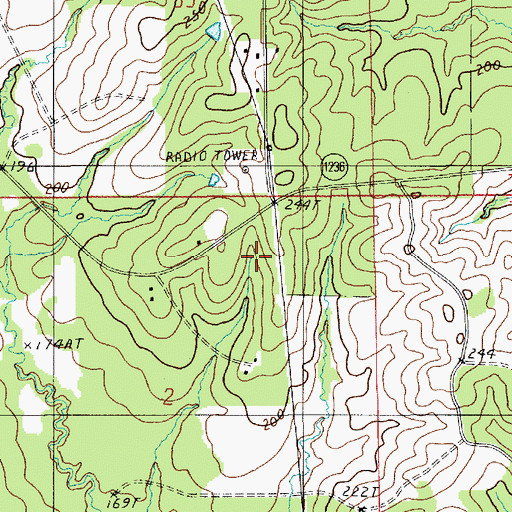 Topographic Map of Dodson Gas Field, LA