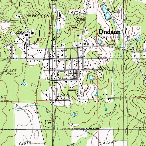 Topographic Map of DODSON HIGH SCHOOL, LA